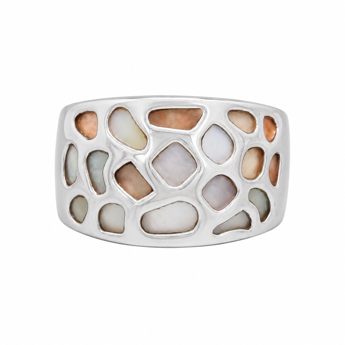 Anillo figuras irregulares.-Plata 925 -Nácar-AN4713 - conpiedra 