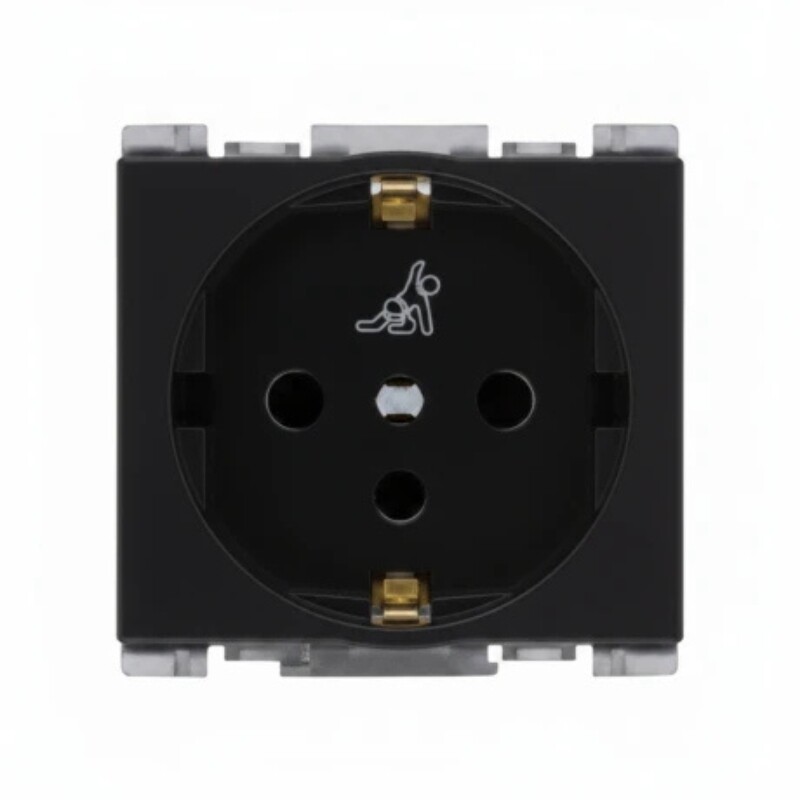 TOMA SCHUKO 16A250V ATENEA Módulo Schuko 2P+T 16AX 250v Atenea Grafito