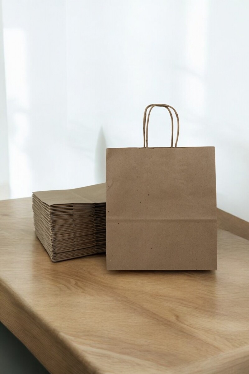 Pack x 50 - bolsa lisa 22x10x24 cm. - MADERA 