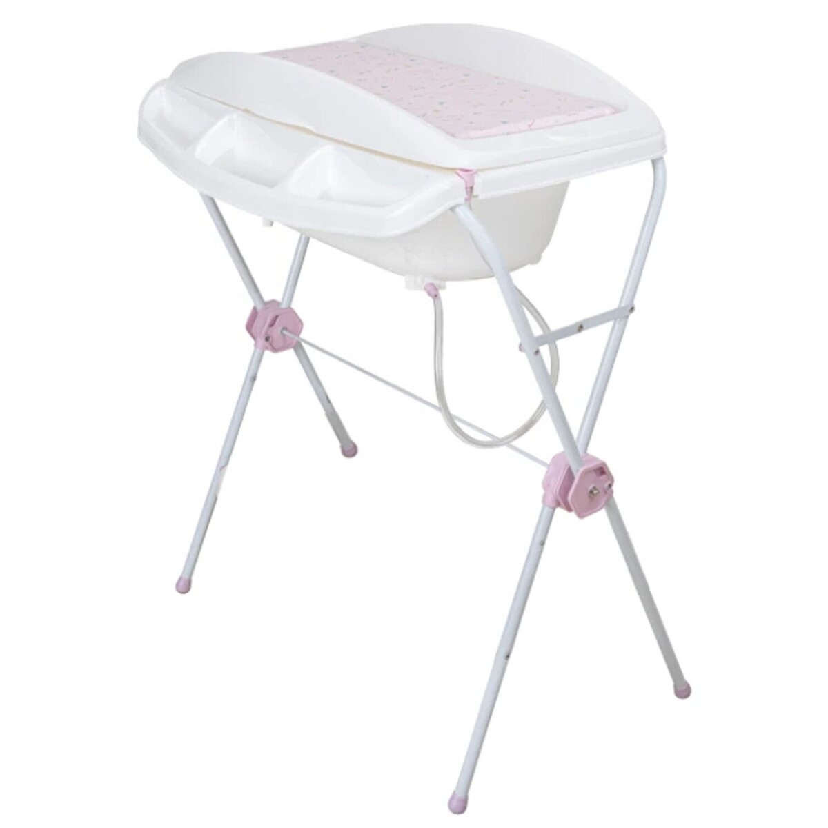 Bañito Catre Plegable para Bebe con Cambiador Bebesit Shower - Rosa 