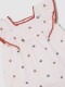 Vestido Estampado Con Volante Gris