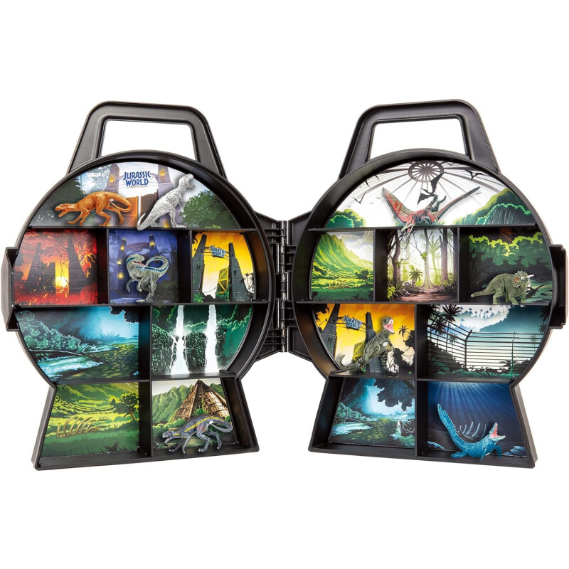 Valija Jurassic World Plateada Para Coleccionar + Dinosaurio Valija Jurassic World Plateada Para Coleccionar + Dinosaurio
