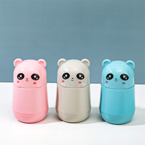Vaso de vidrio c/tapa forma de oso Vaso De Vidrio C/tapa Forma De Oso