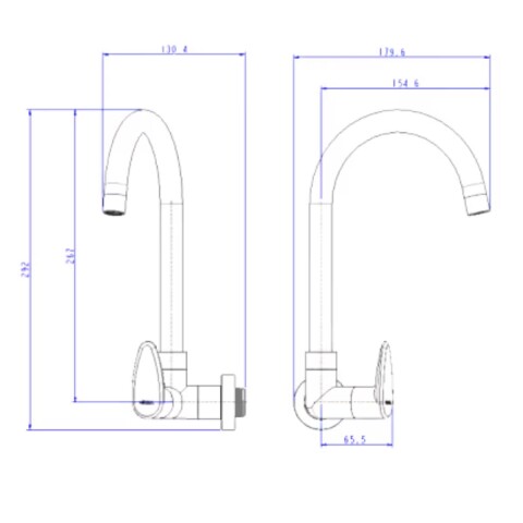 Grifo cocina Pared ALLURE DECORE Cromo Grifo Cocina Pared Allure Decore Cromo