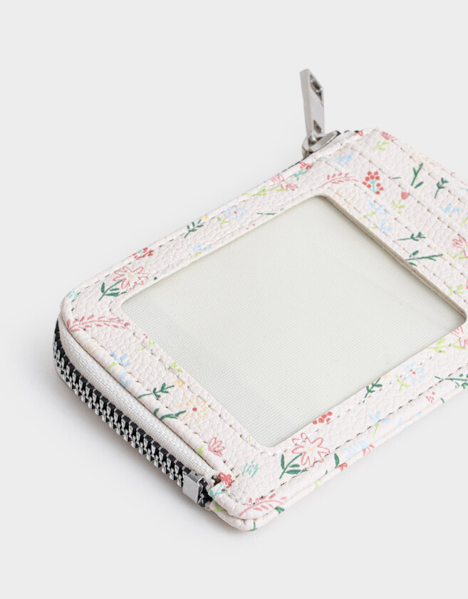Tarjeteros Tarjetero Cuerina Flores - Estampado Flores