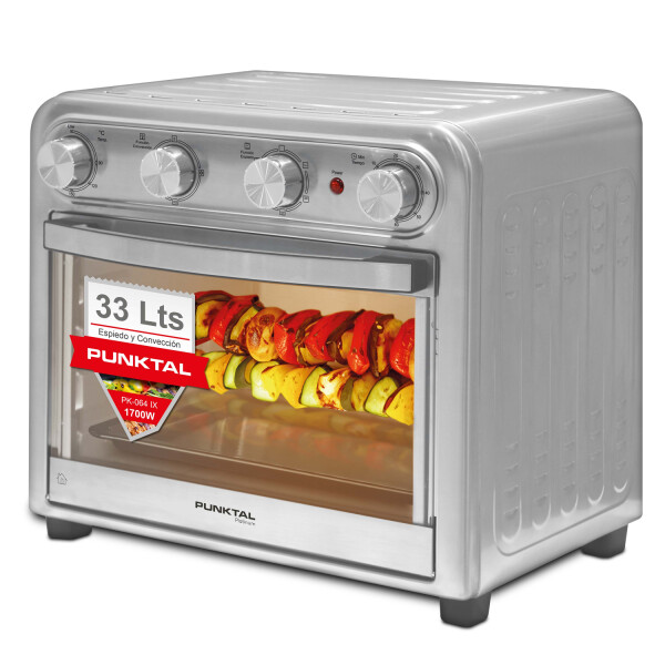 Horno Y Freidora Sin Aceite Punktal Pk-064 Ix 33 Lts HORNO FREIDORA PK-064 IX 33LTS INOX