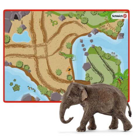 Juego Schleich Alfombra Interactiva Figura Juguete Niños Variante Modelo Elefante