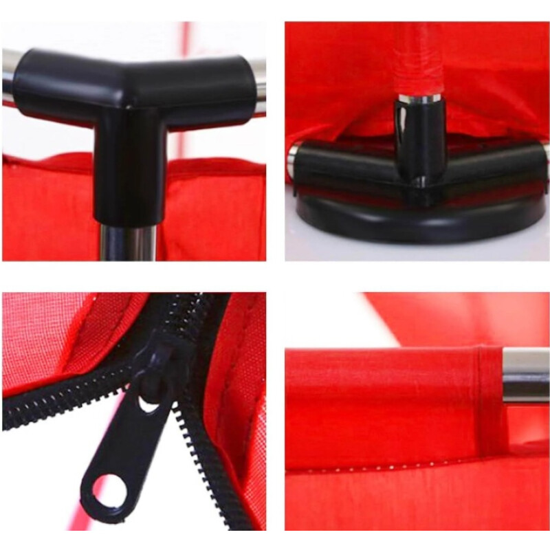 Corralito Pelotero Estructural Bebe Hexagonal C/puerta Bosco Rojo