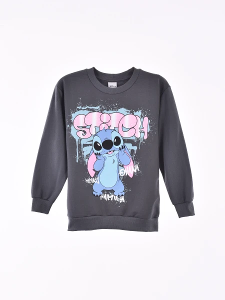 BUZO STITCH GRAFFITI GRIS