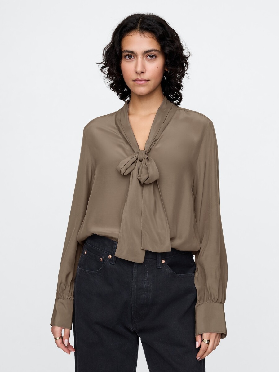 Blusa Con Moña Mujer - Plymouth Rock 
