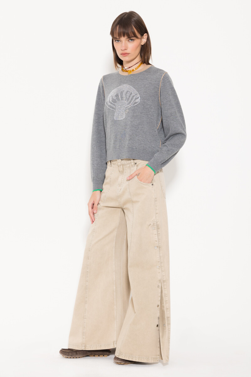 SWEATER MUSHROOM Gris