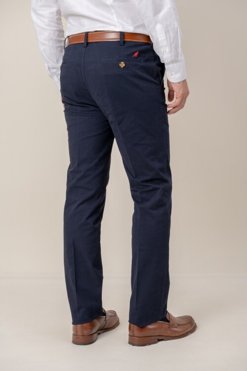 Pantalón gabardina classic fit Azul marino