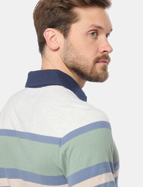 REMERA POLO RAYADA Verde