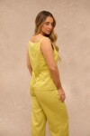 PANTALON CARIS LIMA Y BLANCO PANTALON CARIS LIMA Y BLANCO
