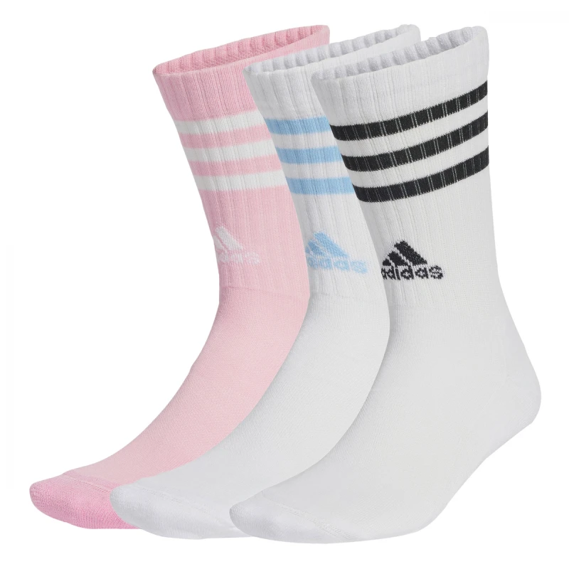Medias clásicos Cushioned 3 bandas Unisex Blanco