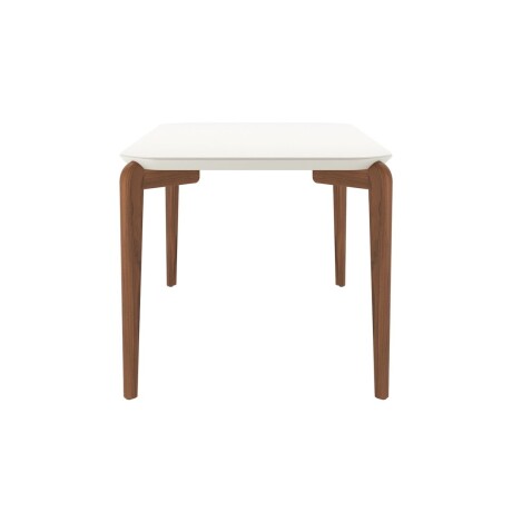 Mesa de comedor Donatella - Con Vidrio Off White y Canela