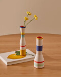 Juego de 2 jarrones de cerámica multicolor Elumi 24,5 cm