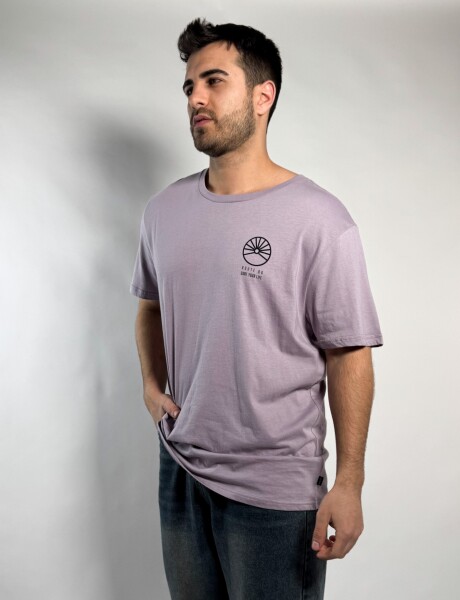 Remera oversize con estampa Londra Morado