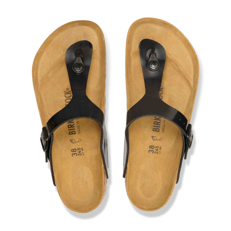 Sandalia Gizeh Birko-Flor Patent - Regular Negro