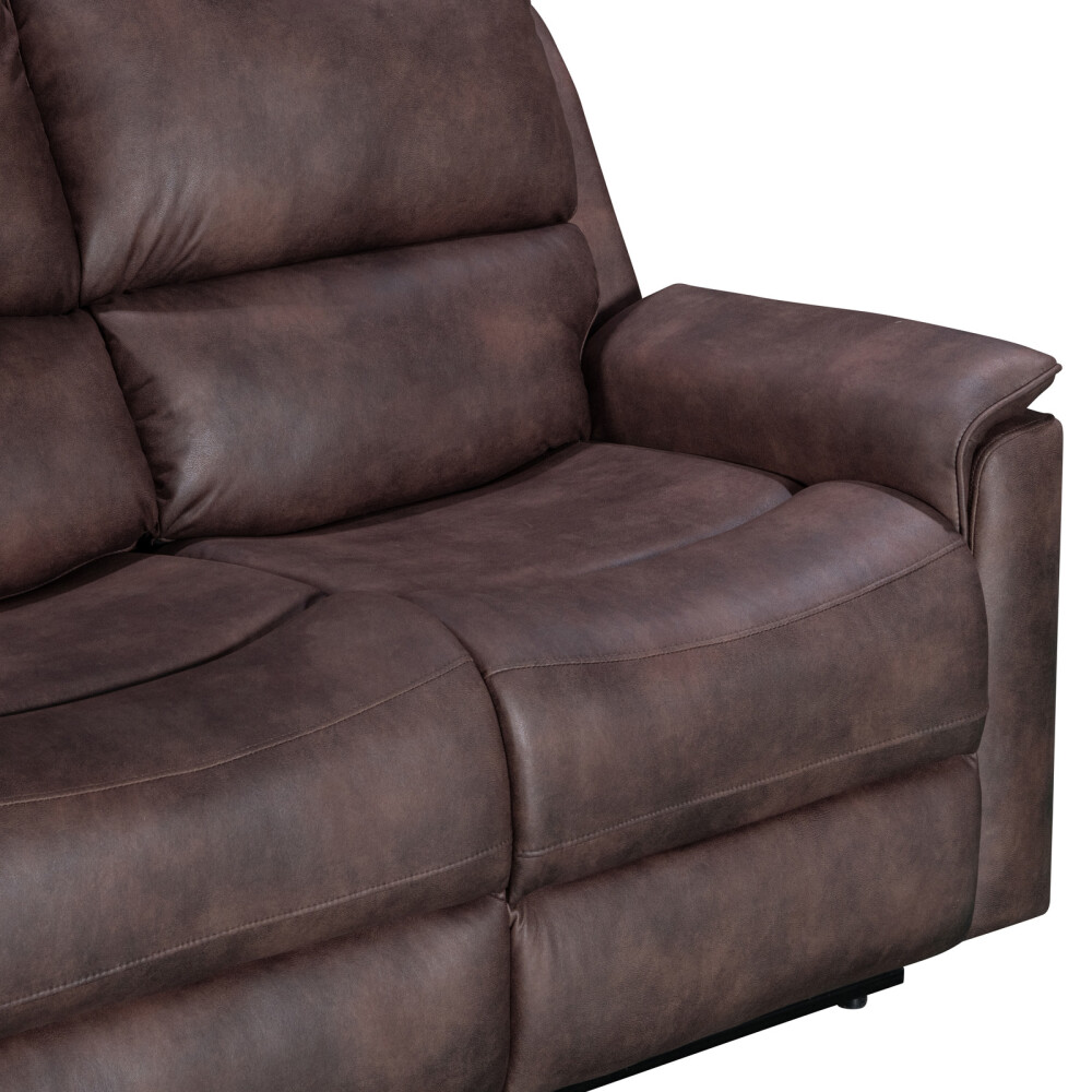 RECLINER MANUAL 3 CUERPOS TELA MARRON LAGOS CHOC.