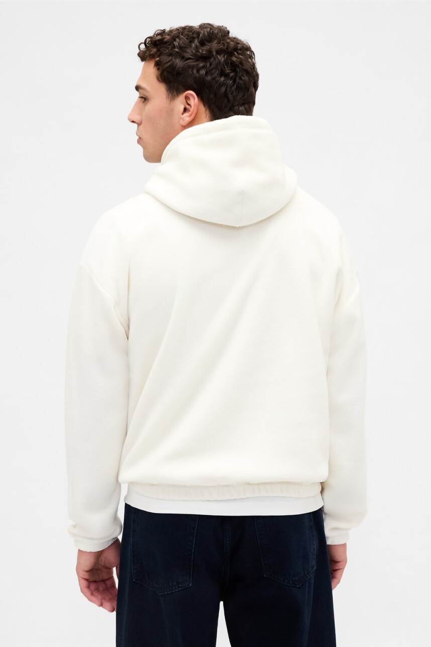 Canguro Polar Logo Gap Hombre Ivory Frost