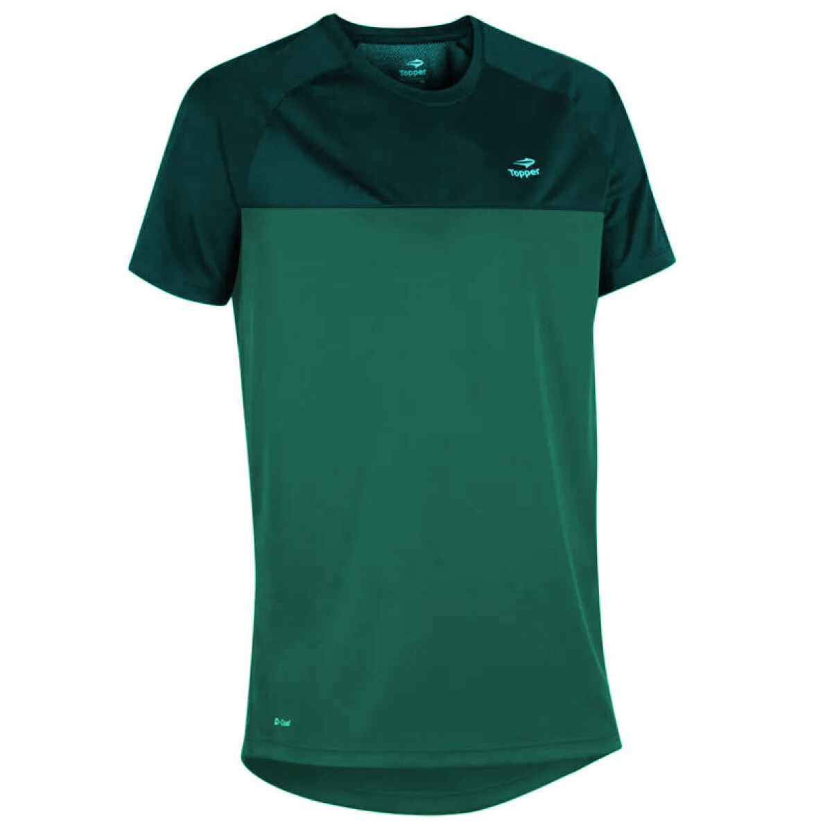T-SHIRT MC MEN TRNG C-REC II bordo fig - VERDE WAVE 