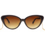 Lentes De Sol Bambu E Madeira Cat - Unisex Gradiente Marón/Marrón
