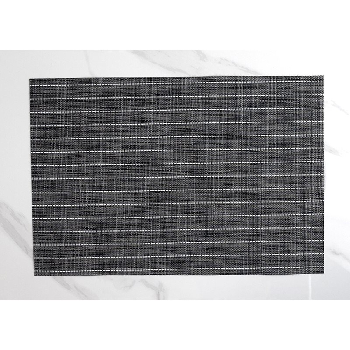 INDIVIDUAL PVC RAYAS BLANCAS 45x30CM GRIS 