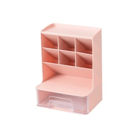 Organizador para útiles con cajón Rosado