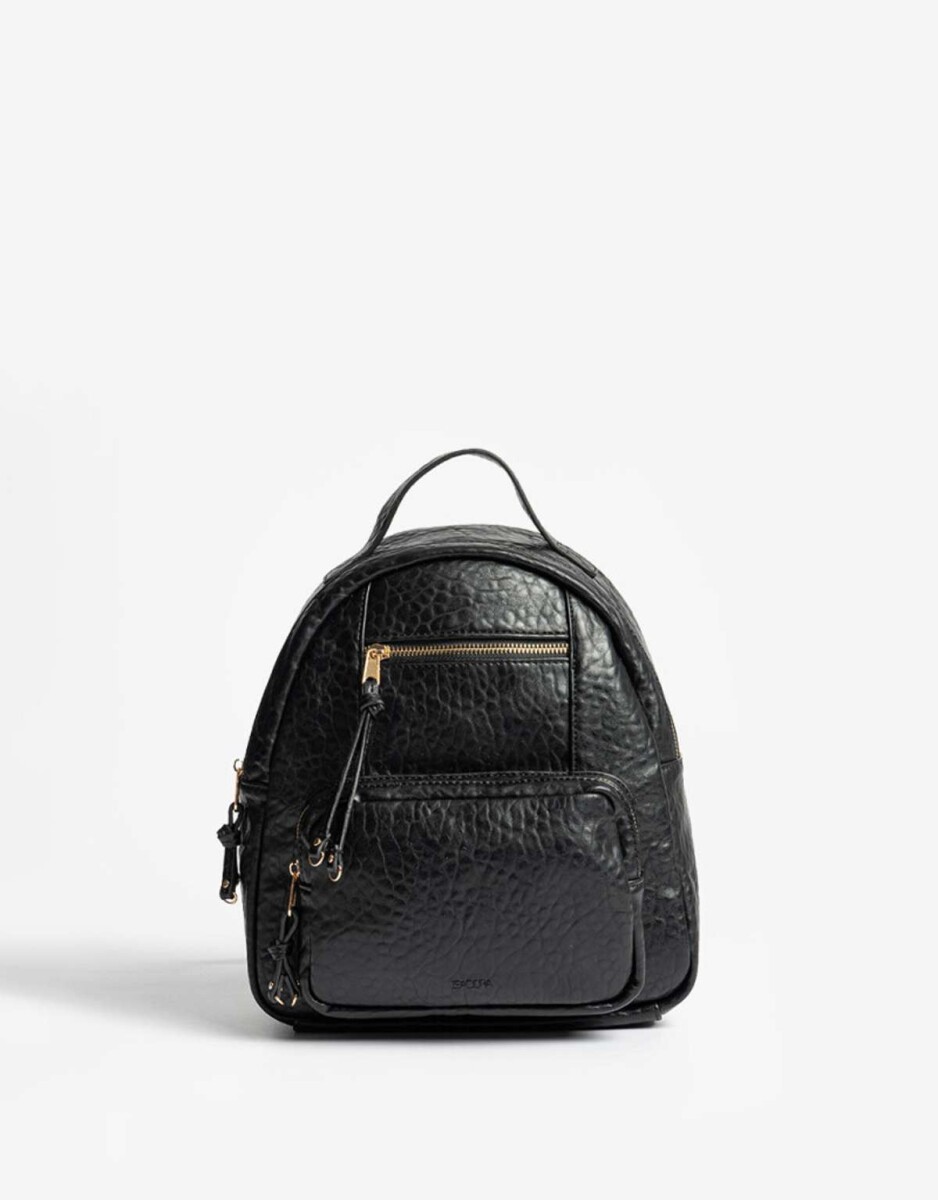 Mochila Efecto Croco - Negro 