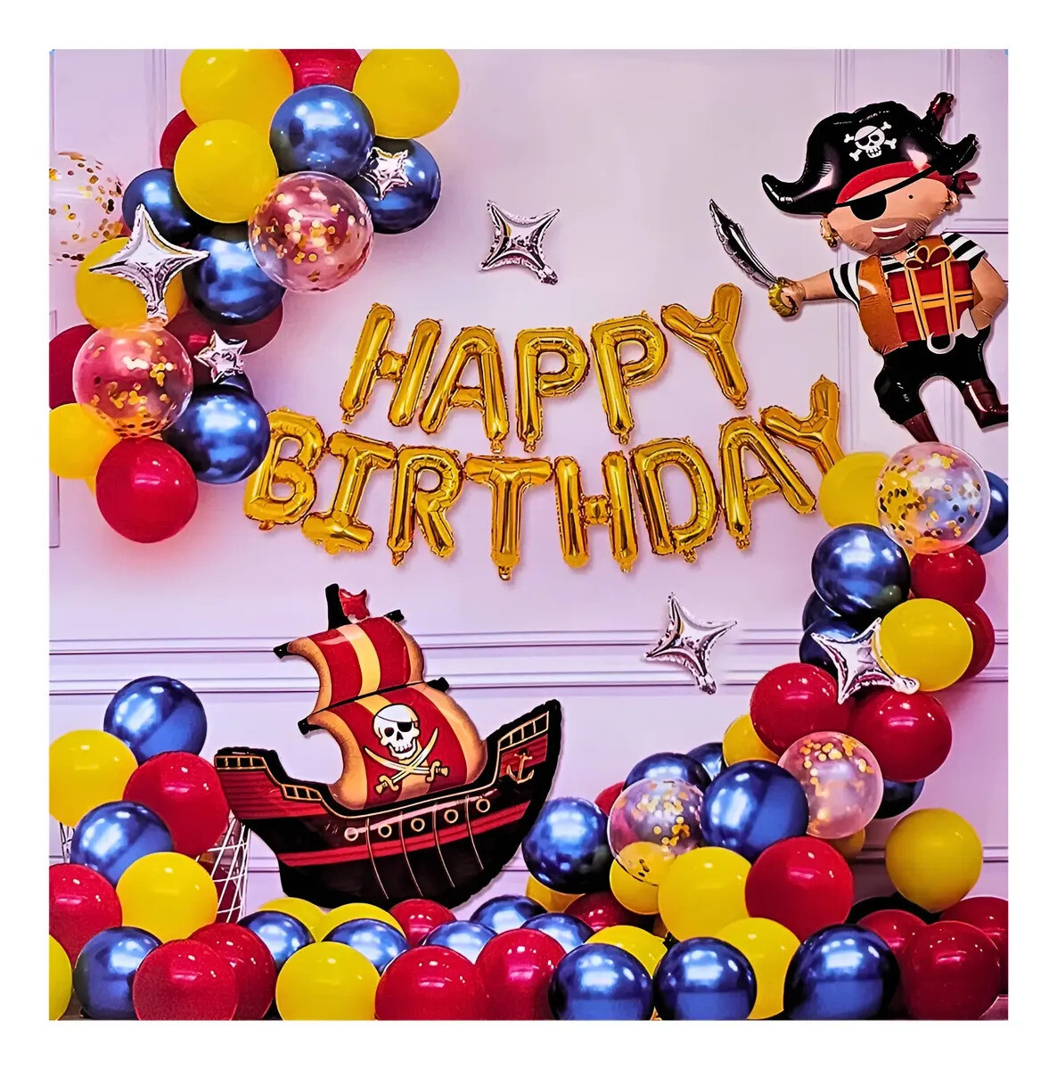 Set de globos tema piratas 