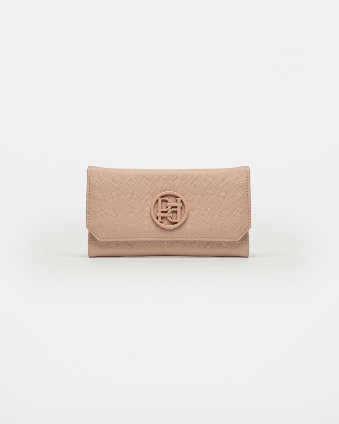 Billetera P&P En Efecto Cuero Zaffiano Rose