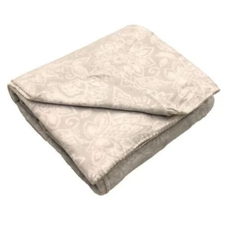 Frazada Home Class Polar Flores Beige 2 Plazas Beige