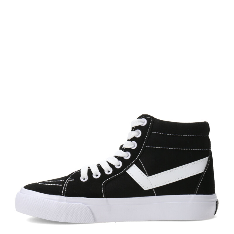 Botas de Mujer PONY Casual Lona Negro - Blanco
