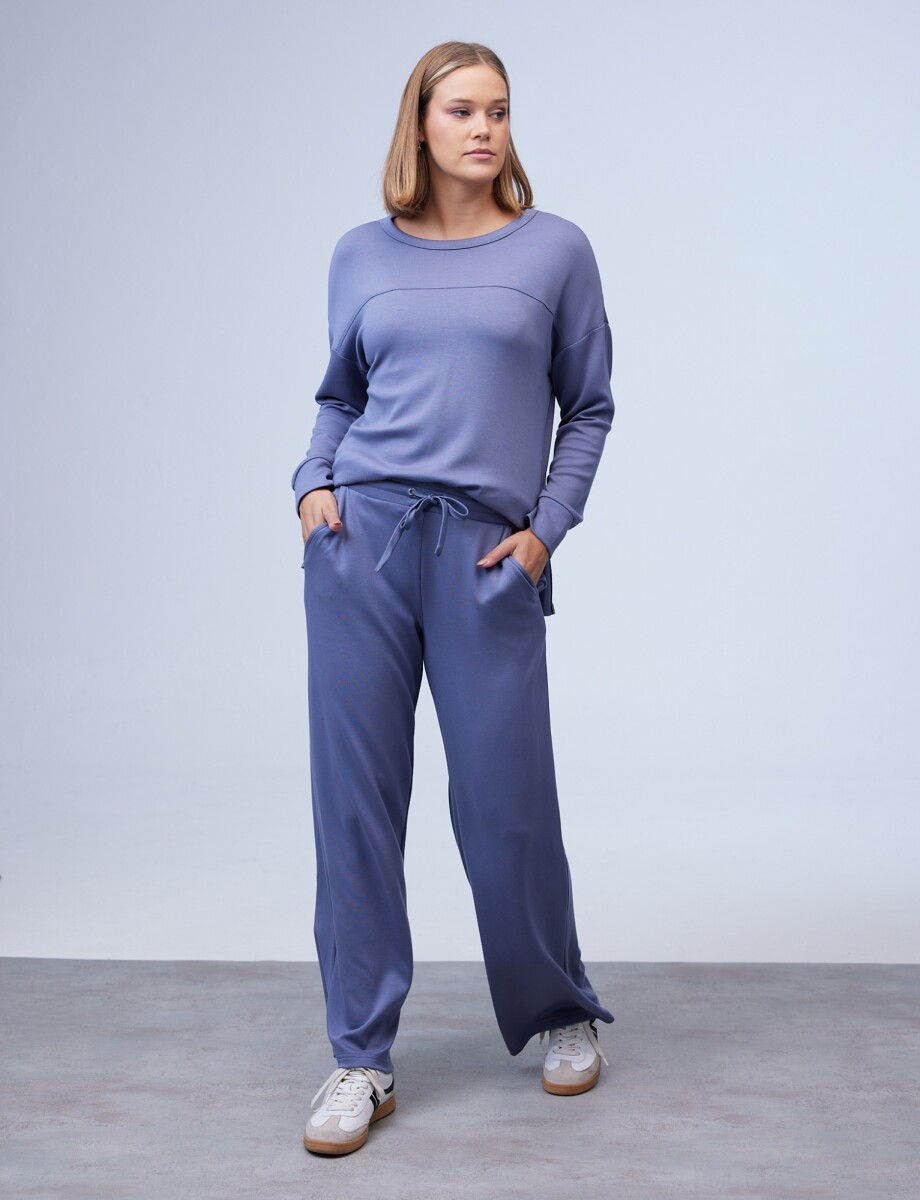 Jogger Modal Wide - Gris Azulado 