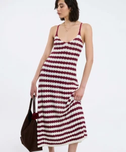 Vestido Ziggy Blanco/Rojo