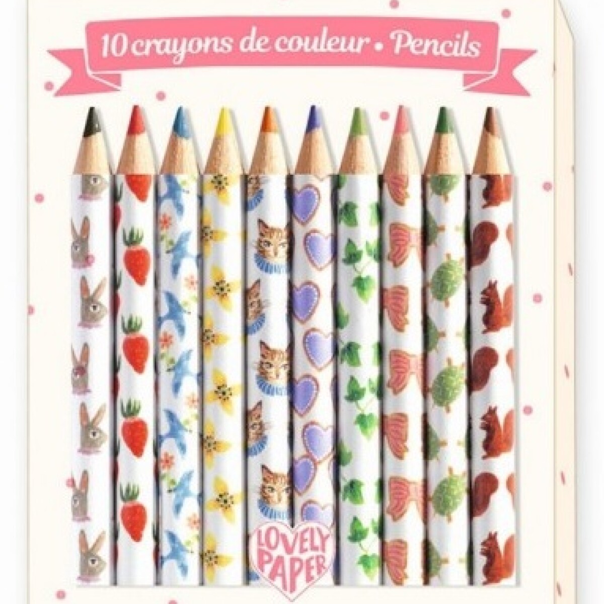 10 Aiko mini coloured pencils Único