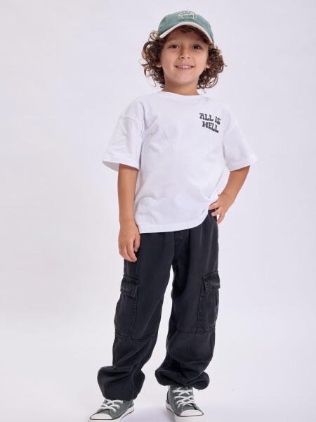 Pantalón cargo jean Gris Oscuro
