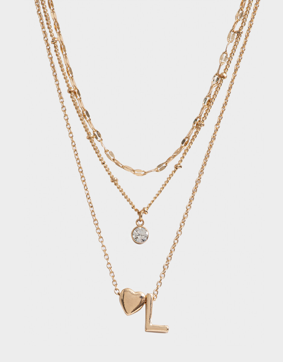 Collar Corto De Inicial "l" 