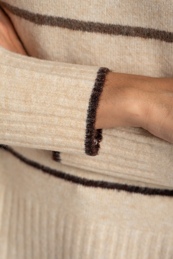 Sweater Rayado Bordeaux