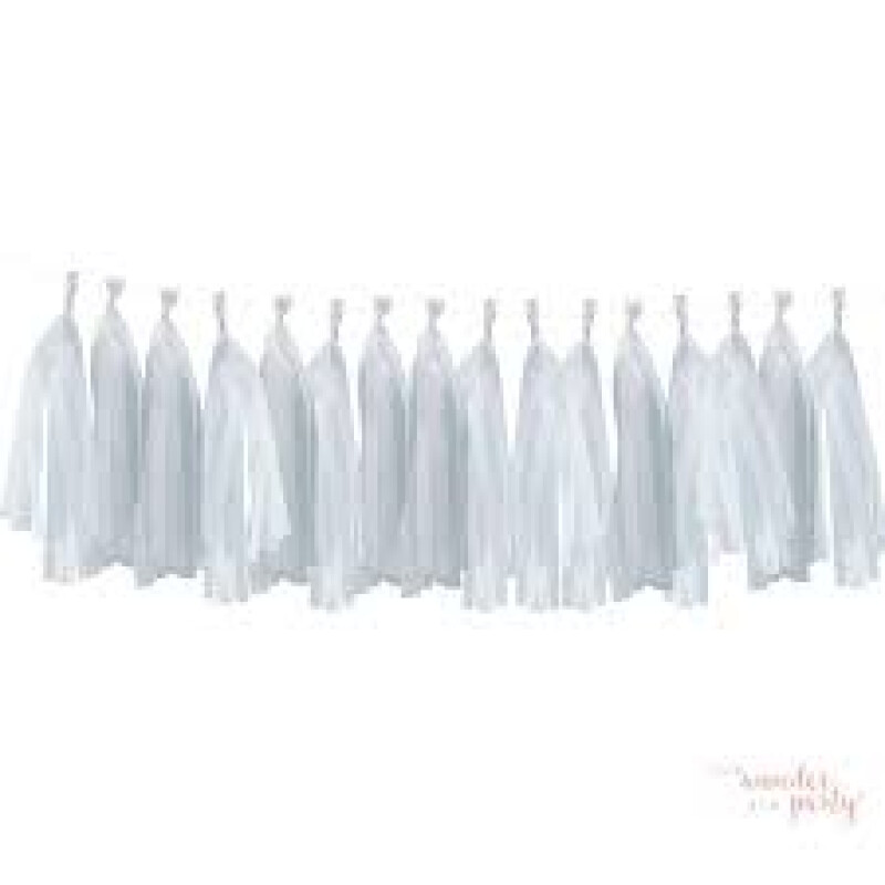 Guirnalda de Flecos de Colores Blanco