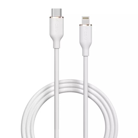 CABLE USB-C A LIGHTNING SILICONE PD 3A 1.2M JELLY SERIES White