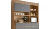 Mueble Modular 3 Cuerpos REALEZA Marron/Gris Oscuro