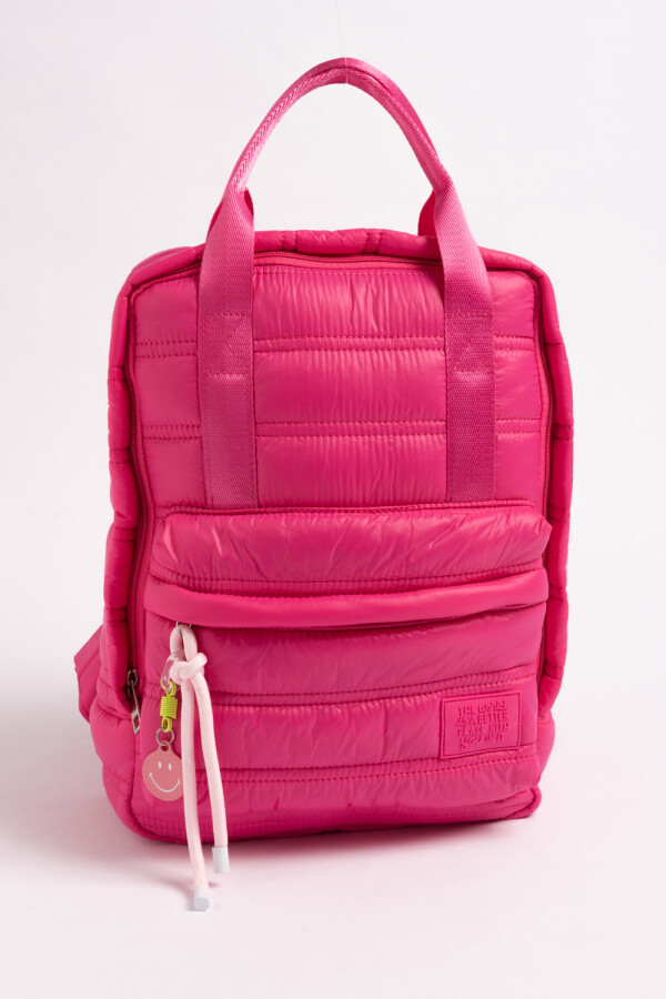 Mochila capitoneada Fucsia