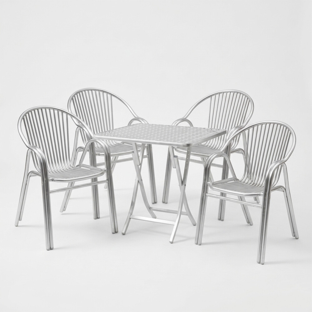 Juego Comedor Cuadrado Con 4 Sillas Para Exterior Resistente Juego Comedor Cuadrado Con 4 Sillas Para Exterior Resistente