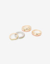 Sets Anillos Color Set De Anillos Hamburguesa Foodie - Dorado