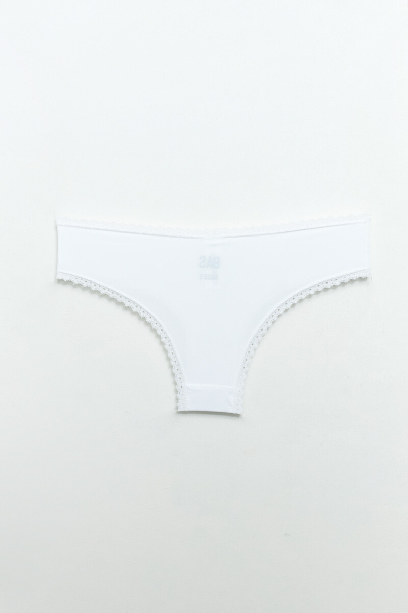 Pack x2 bombacha bikini encaje microfibra Crudo Y Negro
