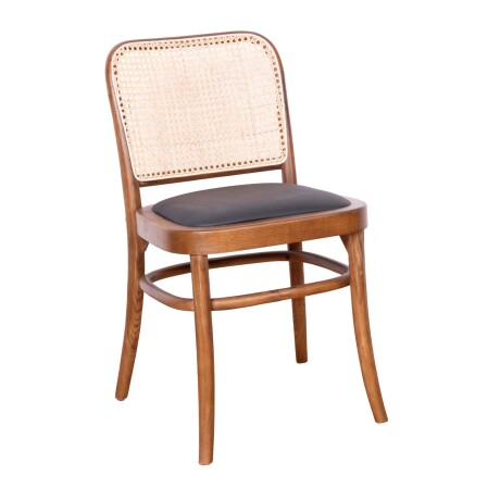 SILLA DE COMEDOR RATTAN-Y-MADERA MARRON TAMARA