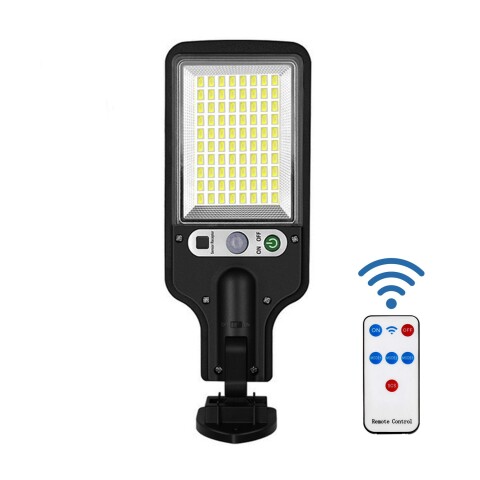 Foco Luz Led Solar 65W Fotocelula Control Sensor Movimiento Variante Color Negro