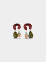 Pendientes Largos Efecto Piedra multicolor